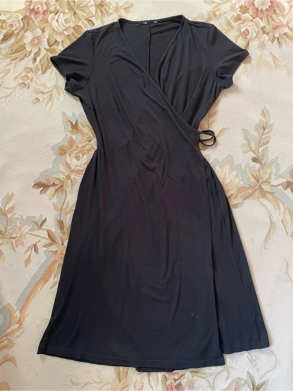 Black Wrap-Style Women's Dress